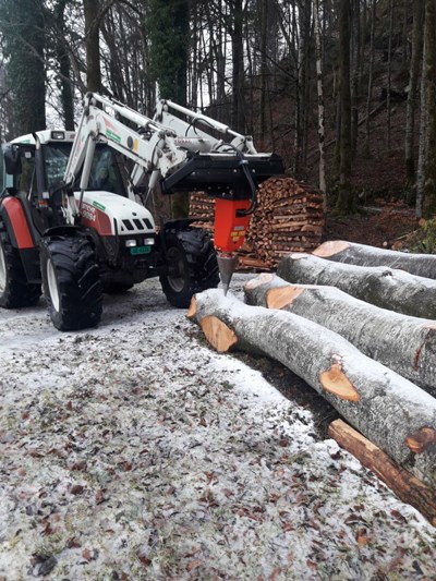 Kegelspalter mit Euroaufnahme Holzspalter Bagger Radlader Traktor Frontlader