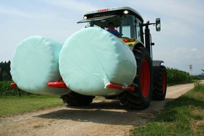 Doppelgabel für Silo- Heu- und Strohrundballen