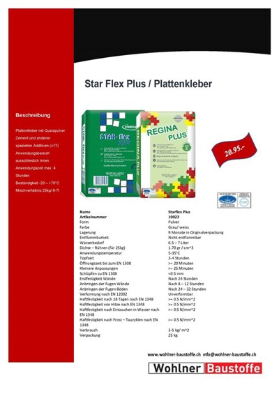 Fliesenkleber Flexkleber platten