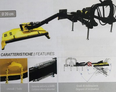 OMARV Seitenhäcksler (Kettenmulcher) mit Ketten-Hardox -20mm Stengel-150cm Arbeitsbreite-420cm Reich