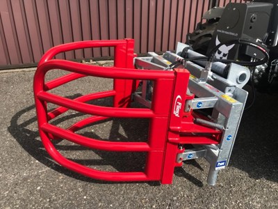 Fliegl Rundballenzange Profi Combi, für Bobcat Teleskoplader, Ballenzange, Ballengreifer