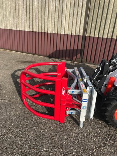 Fliegl Rundballenzange Profi Combi, für Bobcat Teleskoplader, Ballenzange, Ballengreifer