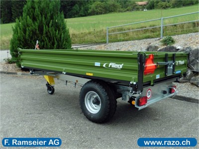 AKTION 1-Achs Dreiseitenkipper Fliegl EDK 50 Fox 5`500 kg mit Auflaufbremse 1 x 40 cm Wände