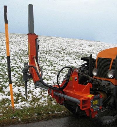 Schneestangensetzgerät, Schneestangenbohrer