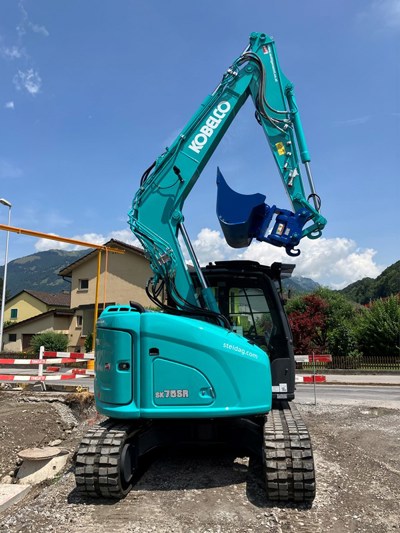 Bagger Kobelco SK75SR-7, Demomaschine