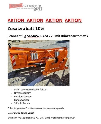 Schneepflug SaMASZ RAM 270 / 10% Zusatzrabatt